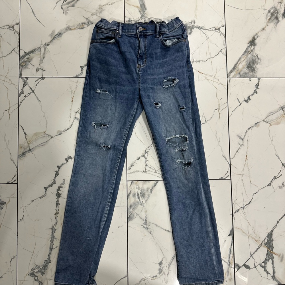 Men’s Distressed Blue Jeans